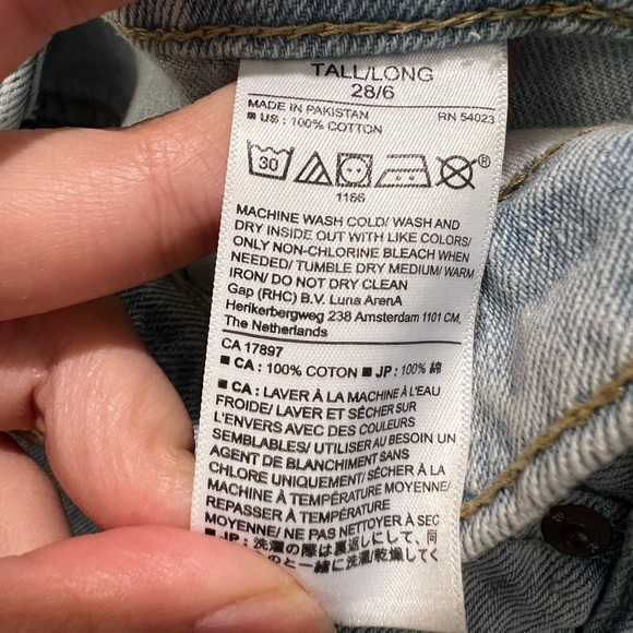 Banana Republic High Rise Light Wash Curvy Straight Leg Jeans Size 28 - Picture 9 of 11